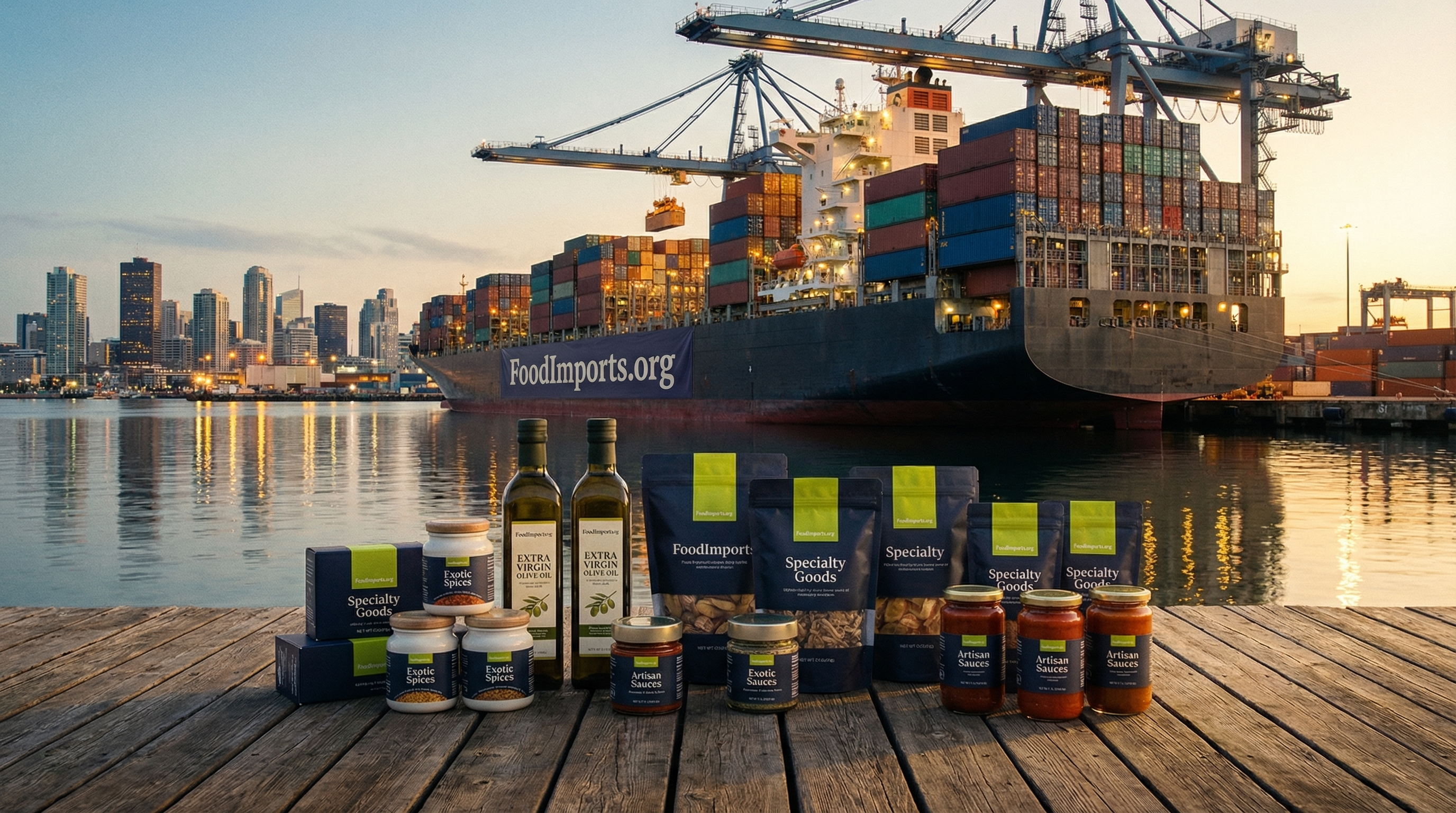 Cargo ship at harbor
