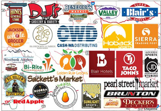 Wyoming retail map